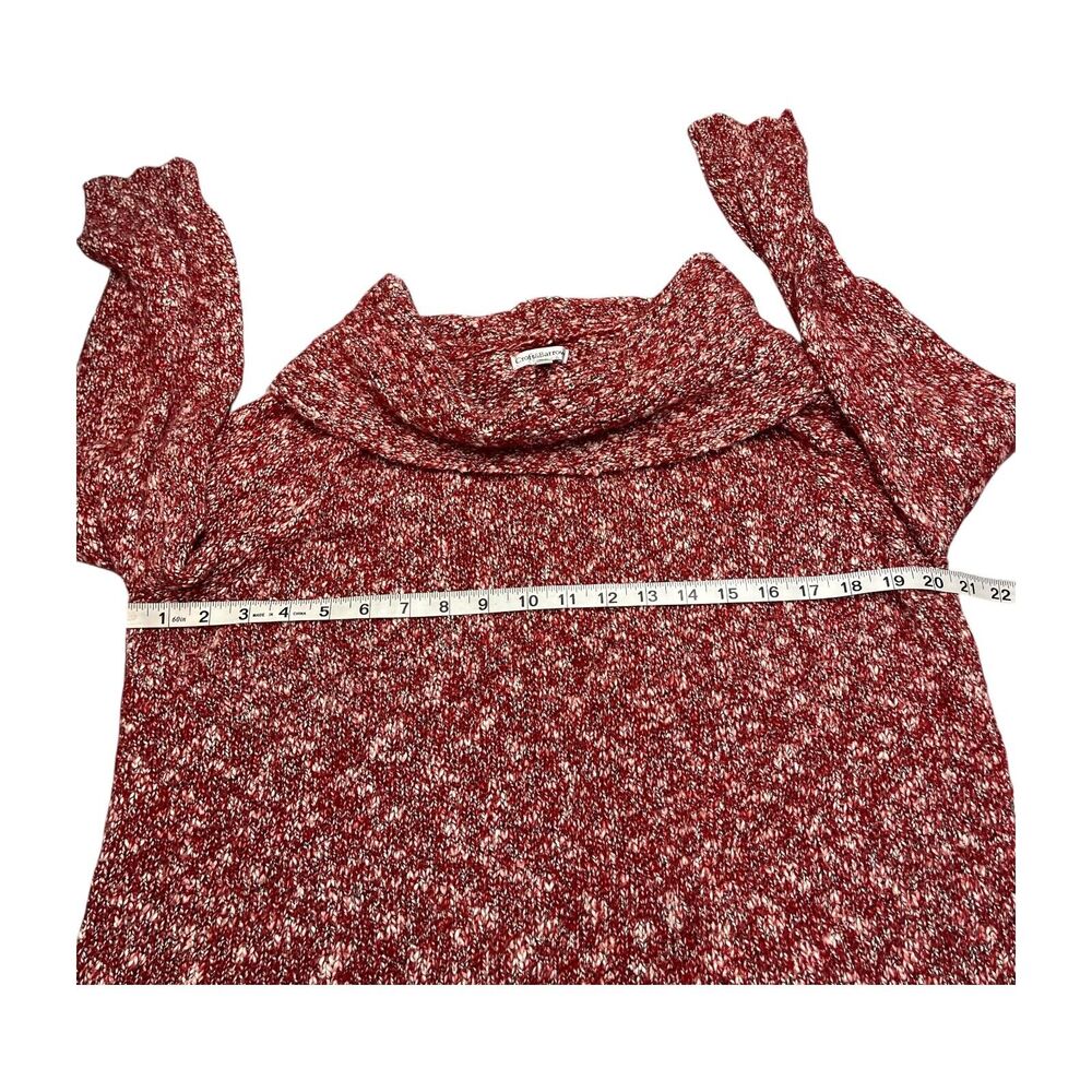 Croft & Barrow Sweater Women's XL Heather Red Cowl Neck Long Sleeve Pullover - Picture 6 of 8